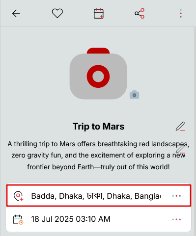 Capture memory location