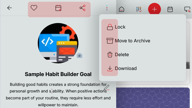 Asset Props command buttons
