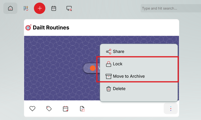 Change asset status from the Home view card