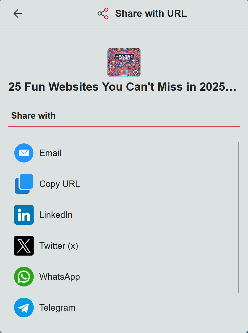 Share using URL