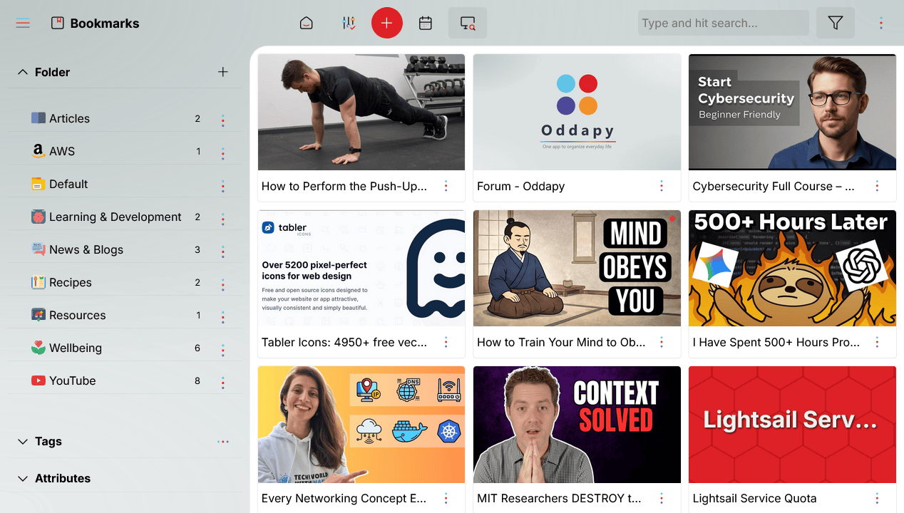 Oddapy Bookmarks — visual bookmark library with cover photos